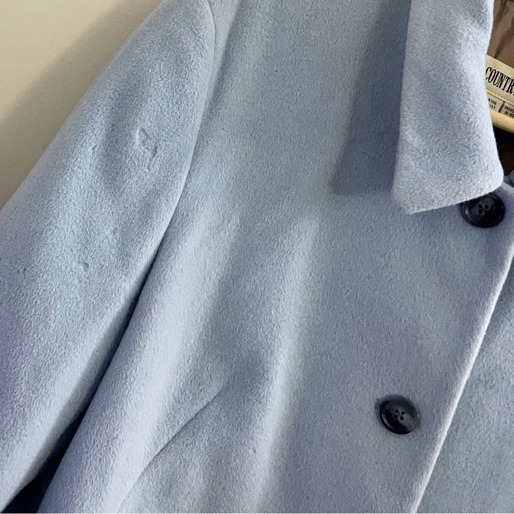 Country Road wool angora trench coat preppy chic classic minimalist fall winter - Picture 4 of 16